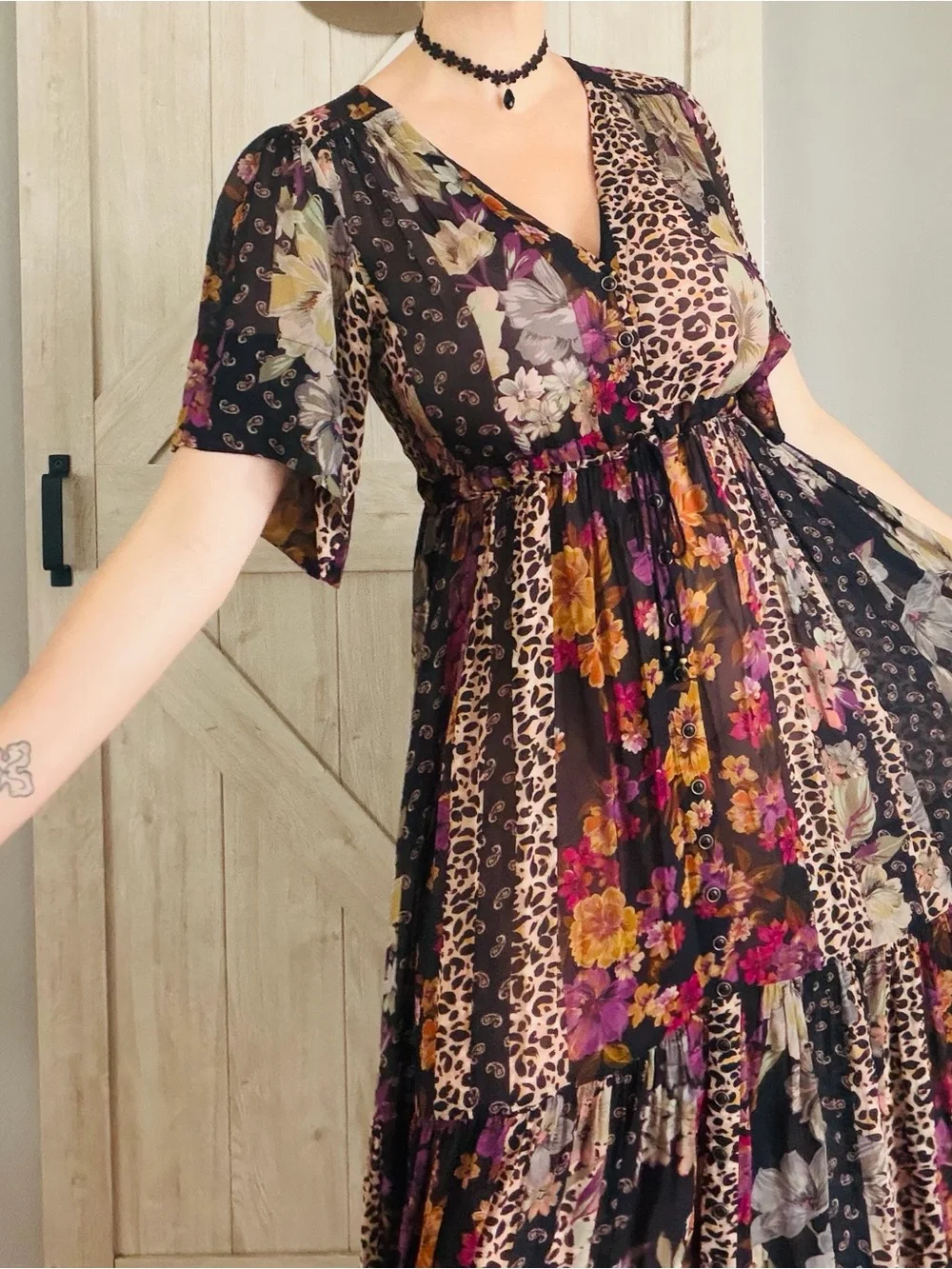 Johnny Was Patchwork Maxi Dress - Picture 8 of 13